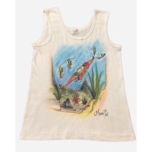 Vintage maui spray paint scuba diver tank top size S/M